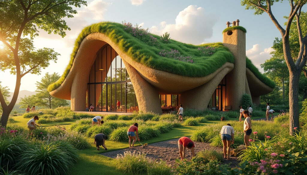 découvrez l'incroyable aventure d'une maison écologique construite en bottes de paille grâce à huit années de travail collectif. un projet durable qui allie innovation, respect de l'environnement et engagement communautaire.