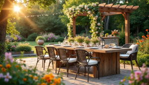 découvrez notre sélection des meilleures collections de mobilier de jardin pour transformer vos repas en plein air en moments inoubliables. confort, style et durabilité s'allient pour créer des espaces accueillants et conviviaux dans votre jardin.