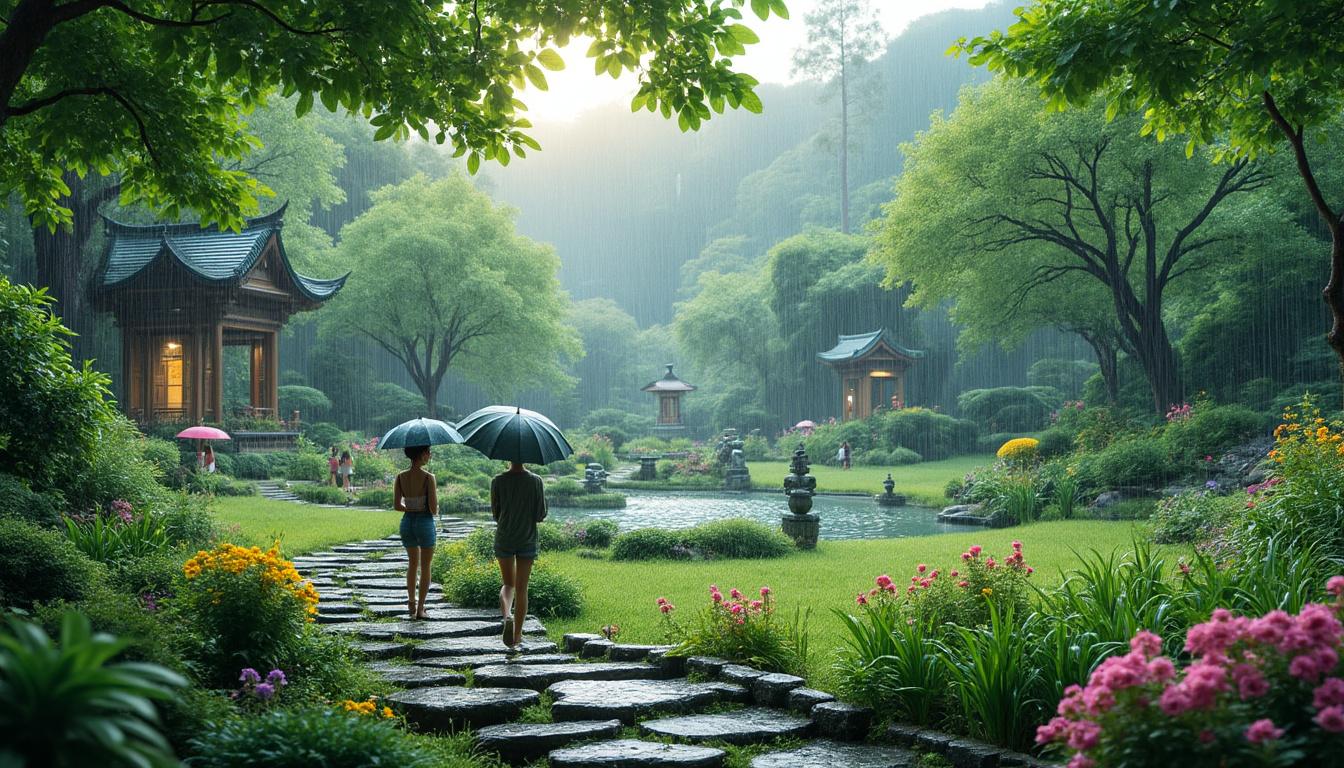 découvrez bonzée, un jardin naturel qui fascine tous les visiteurs, même par temps pluvieux. plongez dans un univers verdoyant où chaque goutte de pluie révèle la beauté des paysages et des plantes, offrant une expérience unique et enchanteresse.