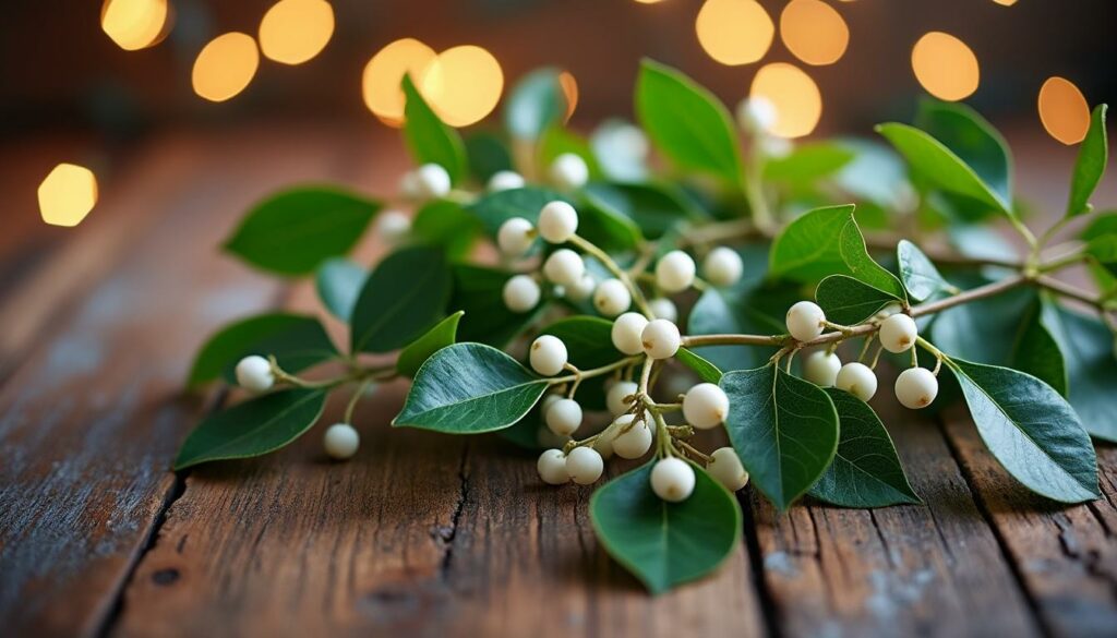 découvrez la magie des fêtes avec une élégante branche de gui à seulement 7€ chez sostrene grene. un symbole intemporel à chérir pour toute une vie, parfaite pour embellir votre décoration festive.