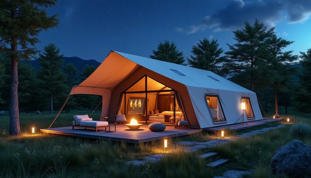 découvrez le glamping, une expérience de camping haut de gamme qui allie confort et nature. profitez d'une immersion en pleine nature tout en respectant l'environnement, grâce à des hébergements écologiques et luxueux. transformez vos escapades en souvenirs inoubliables avec le glamping.