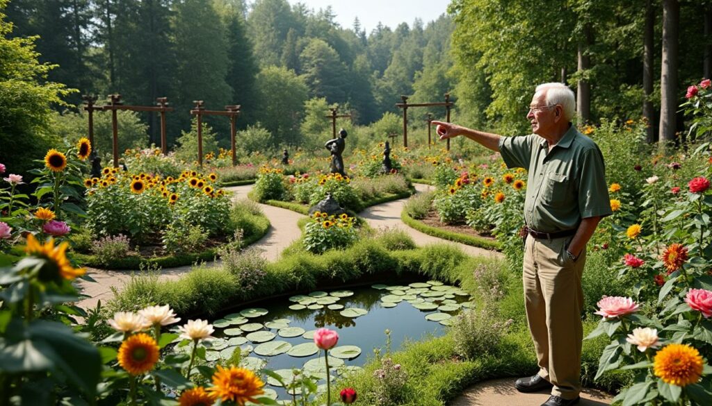 découvrez un jardin exceptionnel de 3 hectares, façonné à la main par un passionné de 80 ans. explorez les merveilles de cet espace unique, où chaque recoin raconte une histoire, et laissez-vous inspirer par la beauté de la nature à travers les yeux d'un jardinier dévoué.