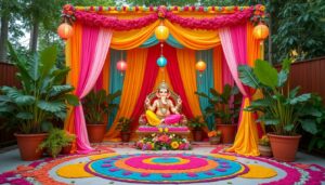 découvrez 9 idées créatives de décorations diy pour réaliser un mandap écoresponsable et économique à l’occasion de ganesh chaturthi. optez pour des solutions écologiques et élégantes afin de célébrer tout en respectant l’environnement !