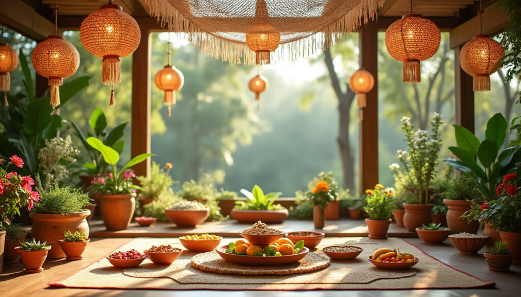 optez pour une célébration écoresponsable en intégrant des décorations en jute à votre puja. découvrez des idées durables, élégantes et respectueuses de l'environnement pour sublimer vos fêtes tout en préservant la planète.