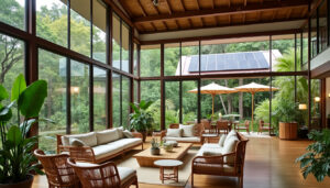 découvrez l'intérieur d'un bungalow durable à sungai buloh, malaisie. explorez une visite guidée exclusive de cette maison respectueuse de l'environnement, alliant design moderne et solutions éco-responsables.
