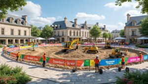 découvrez le lancement des travaux du projet garden side sur la place montsifrot à la mézière : un nouvel espace moderne et convivial en cours de réalisation pour dynamiser le centre-ville.