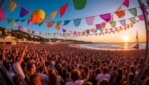plongez dans l'ambiance festive du festival dinard d'été ! électro, gastronomie locale et animations uniques vous attendent face à la mer, avec près de 10 000 participants réunis pour un événement inoubliable à dinard.