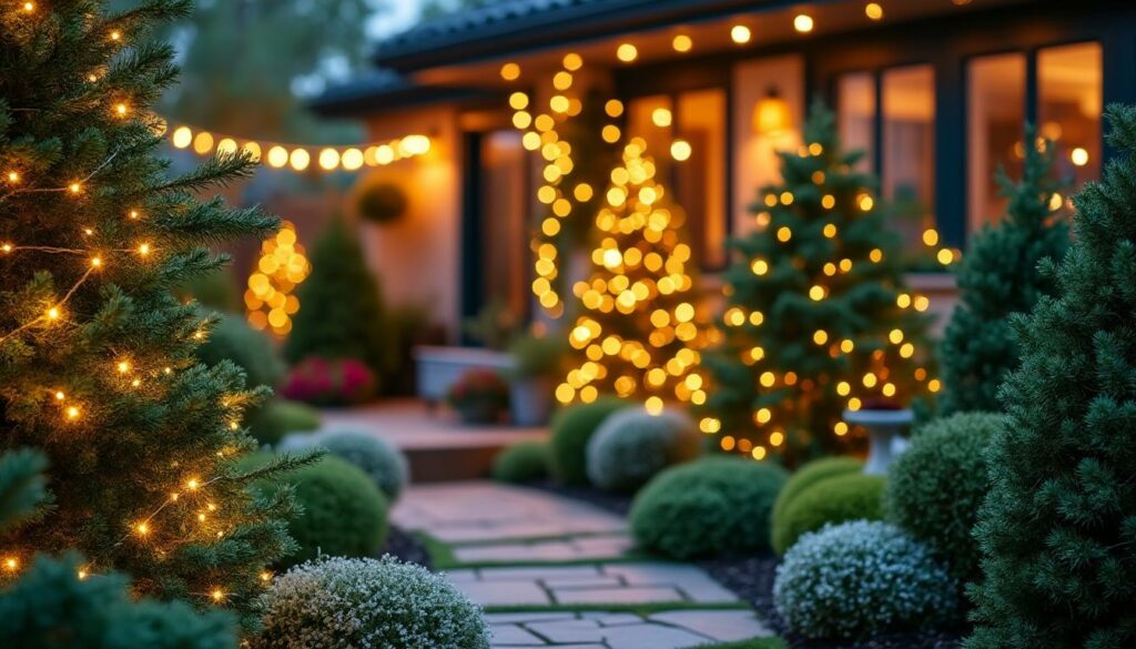 découvrez 37 idées éco-responsables et lumineuses pour transformer votre jardin avant noël 2025, alliant déco extérieure festive et économies, sans compromettre l'environnement.