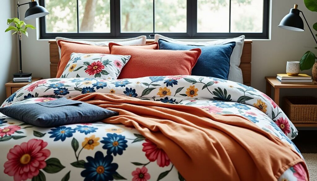 découvrez le « mismatched bedding », la tendance audacieuse qui révolutionne l'art de faire son lit en associant des couleurs et motifs dépareillés pour un style unique et personnalisé.