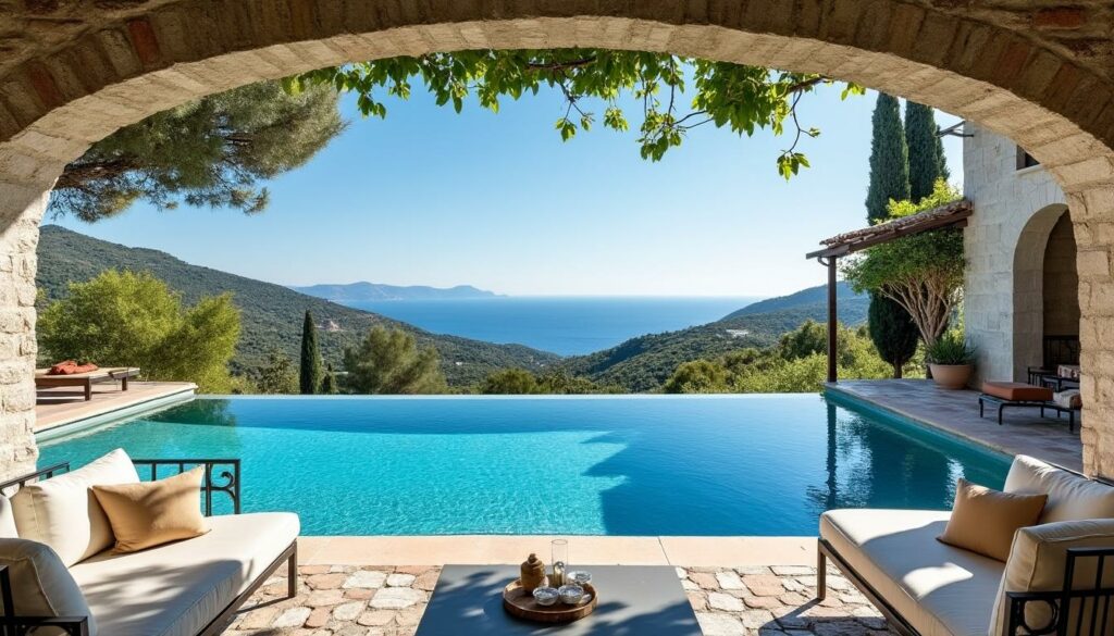 découvrez le havre de paix d'alizée en corse avec une piscine scintillante et une décoration raffinée, un véritable paradis idyllique alliant confort et beauté naturelle.