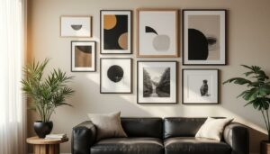 découvrez comment créer une galerie déco unique chez vous avec des cadres et des œuvres d'art mural pour sublimer votre intérieur.