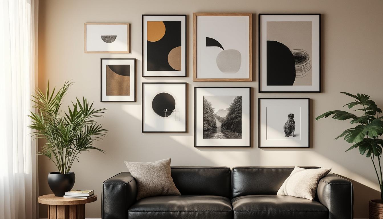 découvrez comment créer une galerie déco unique chez vous avec des cadres et des œuvres d'art mural pour sublimer votre intérieur.