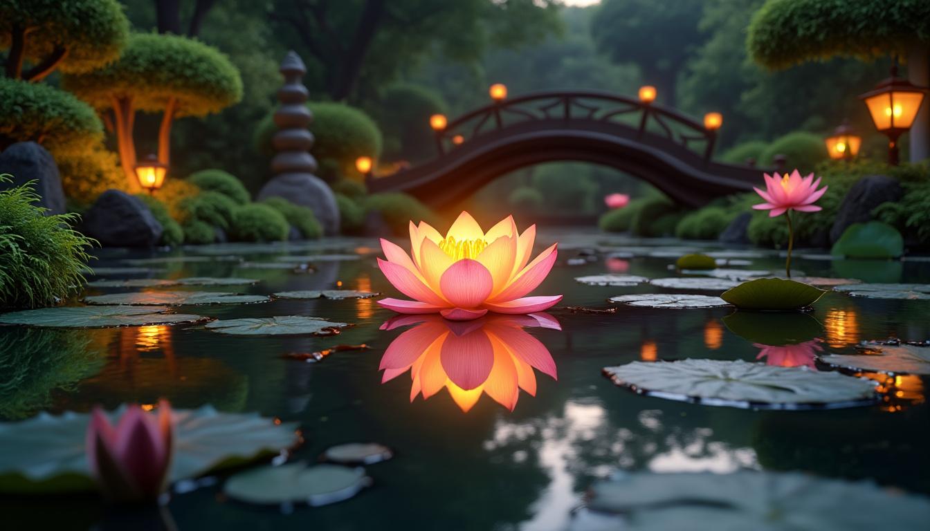découvrez la fleur de lotus lumineuse chez stokomani et transformez votre jardin en un lieu magique et enchanteur en toute simplicité.