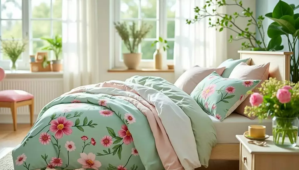 découvrez notre linge de lit frais et printanier pour renouveler l'ambiance de votre chambre avec légèreté et couleur.