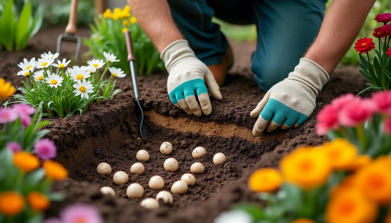 découvrez les conseils d'un paysagiste pour replanter vos bulbes à la profondeur idéale et garantir une floraison splendide à chaque saison.