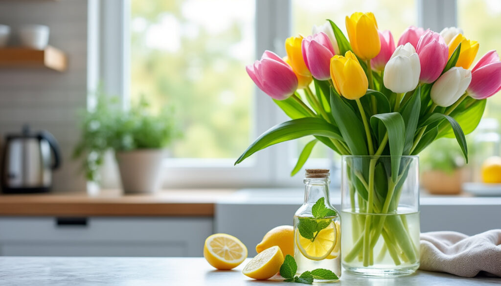 découvrez une astuce ingénieuse pour garder vos tulipes fraîches plus longtemps et embellir votre intérieur avec des fleurs éclatantes.